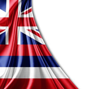 Hawaii bayrağı ile kopya alanı metin - 3d çizim için    