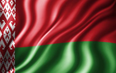 Beyaz Rusya bayrağı ile kopya alanı metin - 3d çizim için    