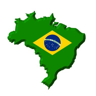 Brezilya bayrağı ile kopya alanı metin veya resimler 