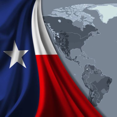 Texas arka plan kopya alanı için metin - 3d çizim ile    
