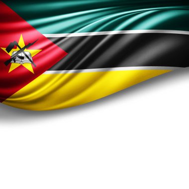 Mozambik bayrağı ile kopya alanı metin - 3d çizim için    