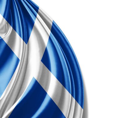 İskoçya'nın bayrakla kopya alanı metin - 3d çizim için    