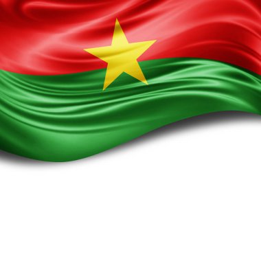 Burkina bayrağı ile kopya alanı metin - 3d çizim için    