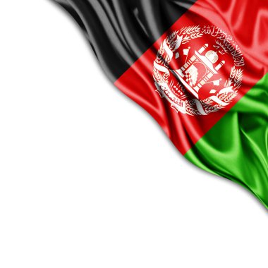 Afganistan bayrağı ile kopya alanı metin - 3d çizim için    