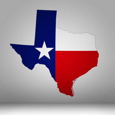 Texas bayrağı ile kopya alanı metin veya resimler 