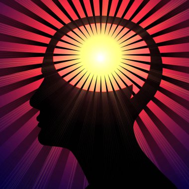  insan beyninin arka plan - 3d çizim