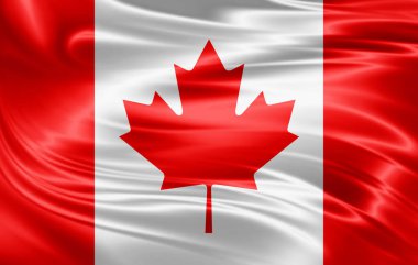 Kanada bayrağı ile kopya alanı metin - 3d çizim için    