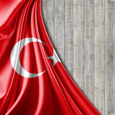 Metin - 3d çizim için kopya alanı ile Türkiye'nin bayrak    