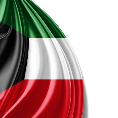 Kuveyt bayrağı ile kopya alanı metin - 3d çizim için    