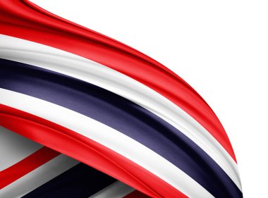 Tayland bayrağı ile kopya alanı metin - 3d çizim için    