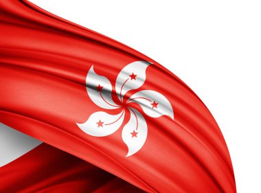 Hong Kong bayrağı ile kopya alanı metin - 3d çizim için    