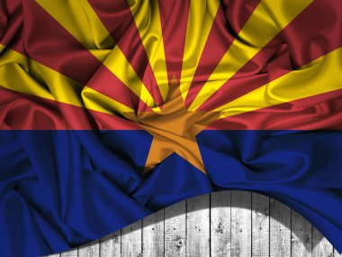 Arizona bayrağı ile kopya alanı metin - 3d çizim için    
