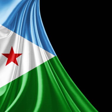 Cibuti bayrağı ile kopya alanı metin - 3d çizim için    