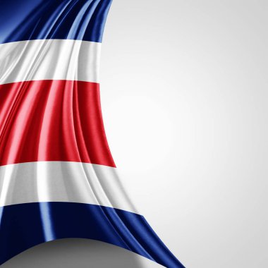 Kosta Rika bayrakla kopya alanı metin - 3d çizim için    