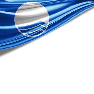 Mavi bayrak ipek - 3d şekil