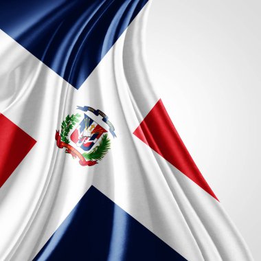 Metin - 3d illüstrasyon kopya alanı olan Dominik Cumhuriyeti bayrağı    