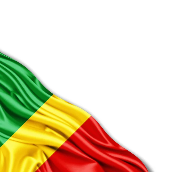 Másol Szöveg Illusztráció Helyet Kongói Köztársaság Zászlaja — Stock Fotó