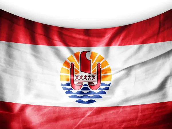 Bandera Polinesia Francesa Con Espacio Copia Para Texto Ilustración —  Fotos de Stock