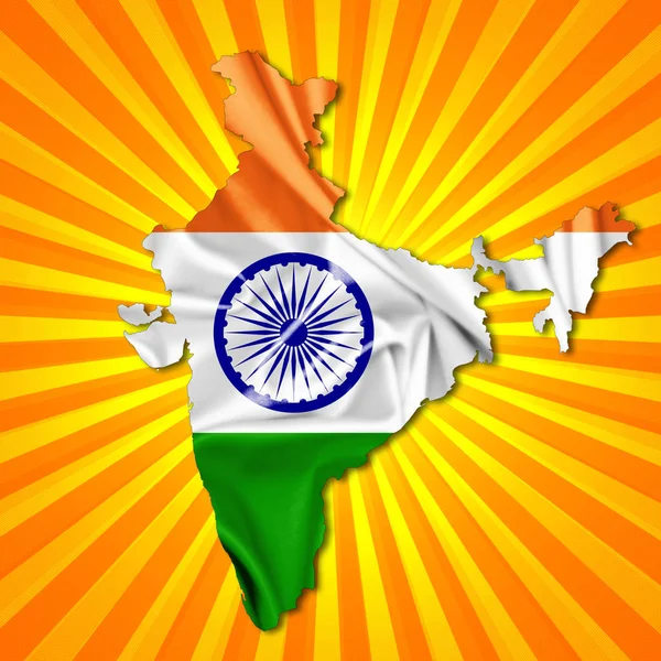 Флаг Индии Местом Копирования Текста Иллюстрация — стоковое фото