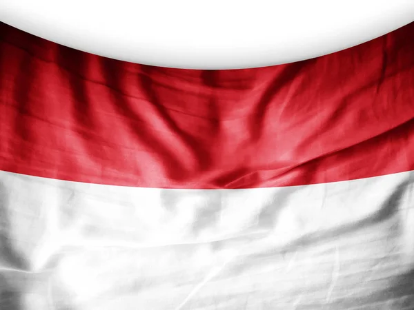 Vlag Van Monaco Met Kopie Ruimte Voor Tekst Illustratie — Stockfoto