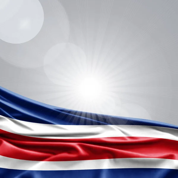 Flagge Von Costa Rica Mit Kopierplatz Für Ihren Text Illustration — Stockfoto