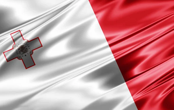 Flagge Von Malta Mit Kopierplatz Für Ihren Text Illustration — Stockfoto