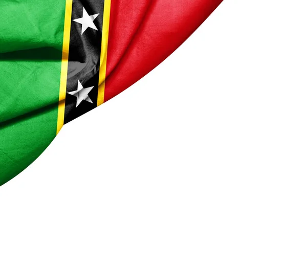 Bandiera Saint Kitts Con Spazio Copia Del Testo Illustrazione — Foto Stock