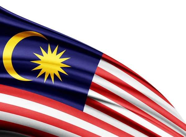 テキスト イラストのコピー スペースを持つマレーシアの旗 — ストック写真