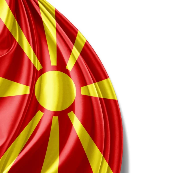 Bandera Macedonia Con Espacio Copia Para Texto Ilustración — Foto de Stock