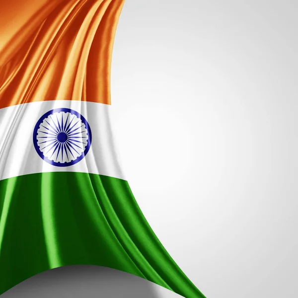 Bandeira Índia Com Espaço Cópia Para Seu Texto Ilustração — Fotografia de Stock