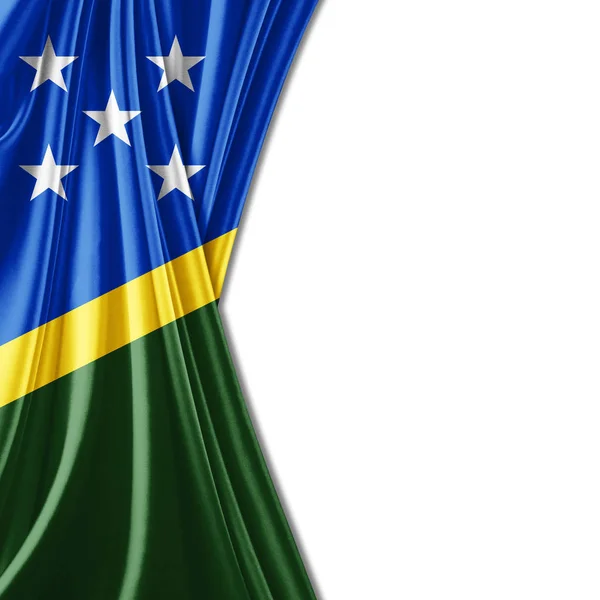 Bandeira Das Ilhas Salomão Com Espaço Cópia Para Seu Texto — Fotografia de Stock
