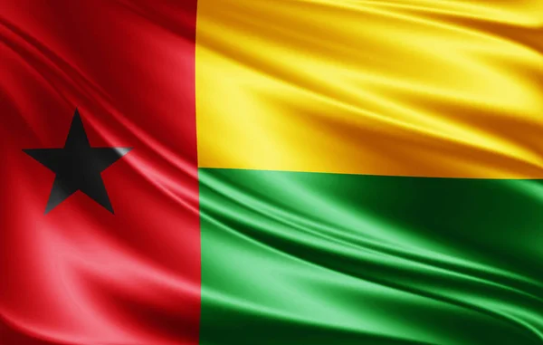 Flagge Von Guinea Bissau Mit Kopierplatz Für Ihren Text Illustration — Stockfoto