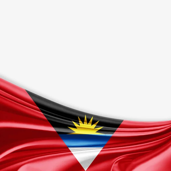 Flag Antigua Copy Space Your Text White Background Illustration — Stock Photo, Image
