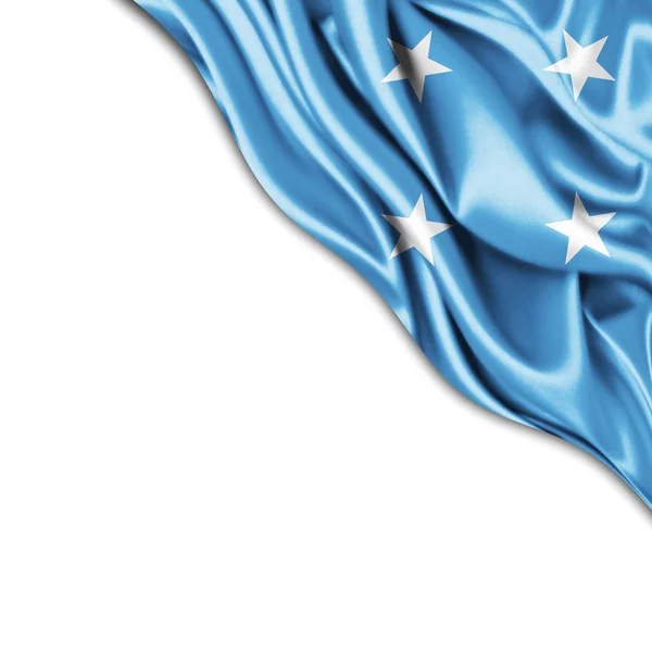 Flaggan Mikronesien Med Kopia Utrymme För Din Text Illustration — Stockfoto