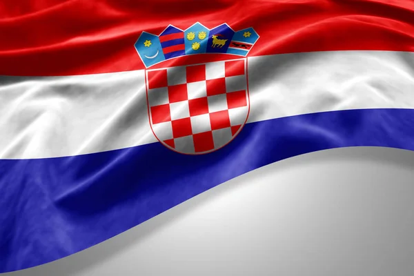 Flagge Von Kroatien Mit Kopierplatz Für Ihren Text Illustration — Stockfoto
