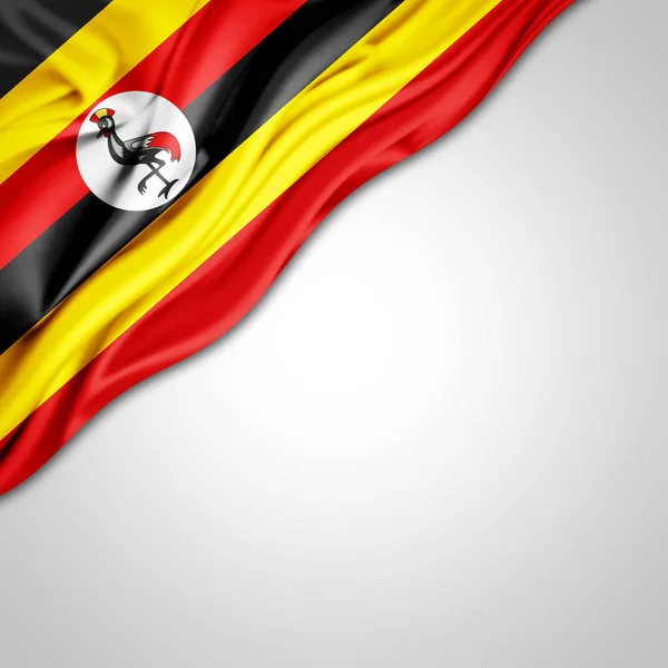 Bandeira Uganda Com Espaço Cópia Para Seu Texto Ilustração — Fotografia de Stock