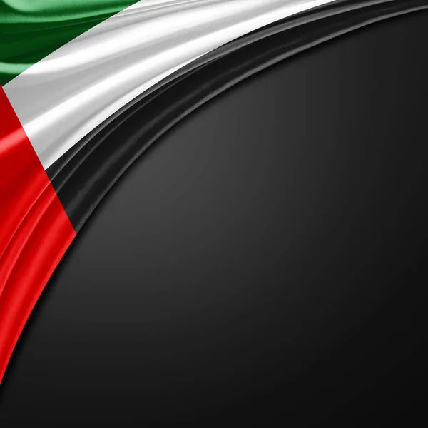 Vlajka Spojených Arabských Emirátů Kopií Prostor Pro Ilustraci Textu — Stock fotografie