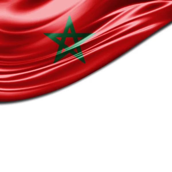 Flag Morocco Copy Space Your Text White Background Illustration — Stock Photo, Image