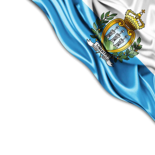 Flagge Von San Marino Mit Kopierplatz Für Ihren Text Illustration — Stockfoto