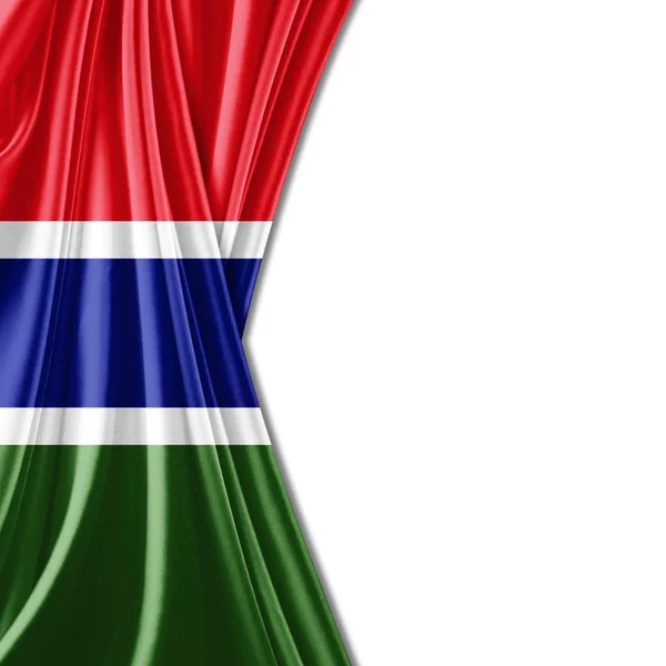 Bandiera Del Gambia Con Spazio Copia Del Testo Illustrazione — Foto Stock