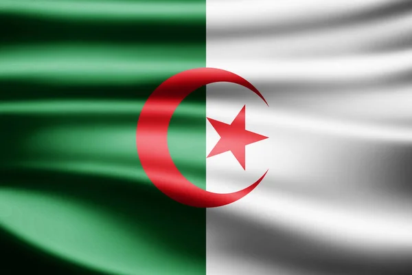 Drapeau Algérie Avec Espace Copie Pour Votre Texte Illustration — Photo