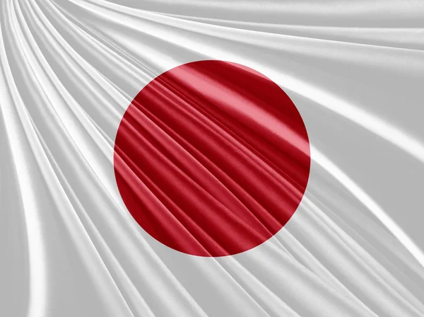 Bandiera Del Giappone Con Spazio Copia Del Testo Illustrazione — Foto Stock