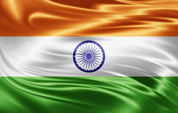 Vlag Van India Met Kopie Ruimte Voor Tekst Illustratie — Stockfoto