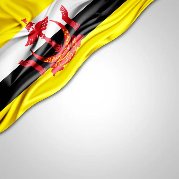 Flagge Von Brunei Mit Kopierplatz Für Ihren Text Illustration — Stockfoto