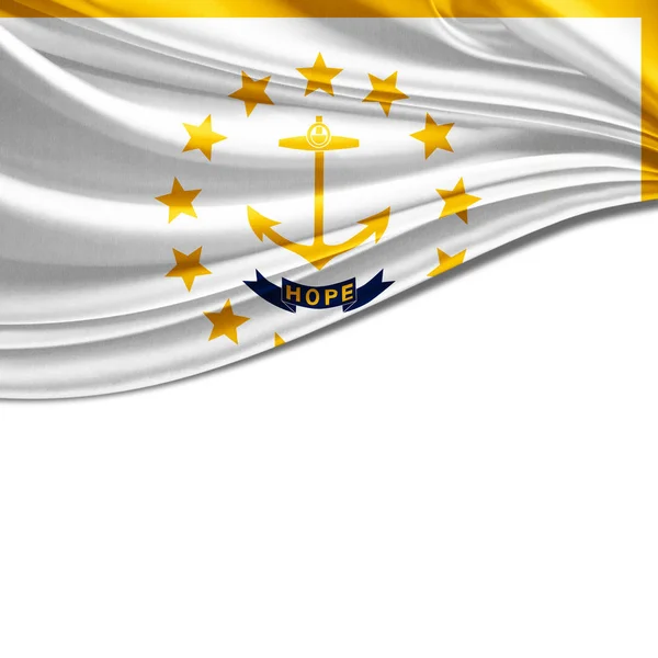 Rhode Island Flagga Med Kopia Utrymme För Din Text Eller — Stockfoto