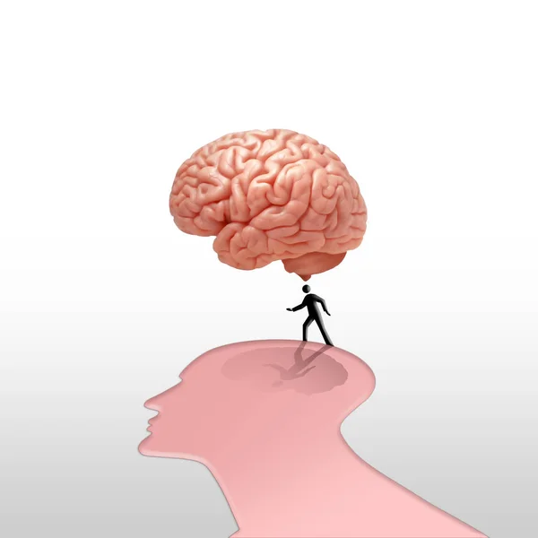 Fondo Del Cerebro Humano Ilustración — Foto de Stock