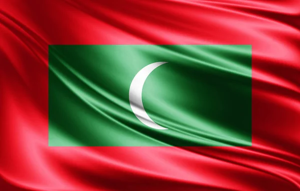 Σημαία Των Μαλδίβων Αντίγραφο Χώρο Για Κείμενο Απεικόνιση — Φωτογραφία Αρχείου