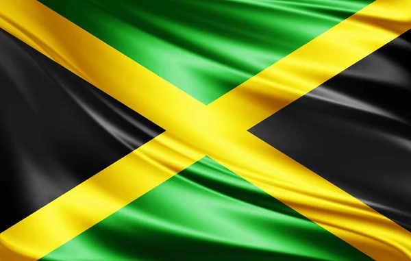 Bandeira Jamaica Com Espaço Cópia Para Seu Texto Ilustração — Fotografia de Stock