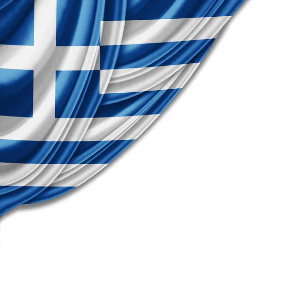 Drapeau Grèce Avec Espace Copie Pour Votre Texte Illustration — Photo