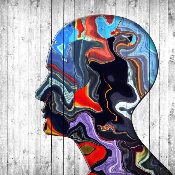 Human Head Background Illustration — Stock Photo, Image